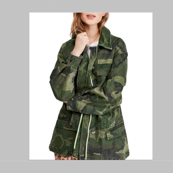 NWT Free People Seize The Day Camo Jacket* - Picture 16 of 16